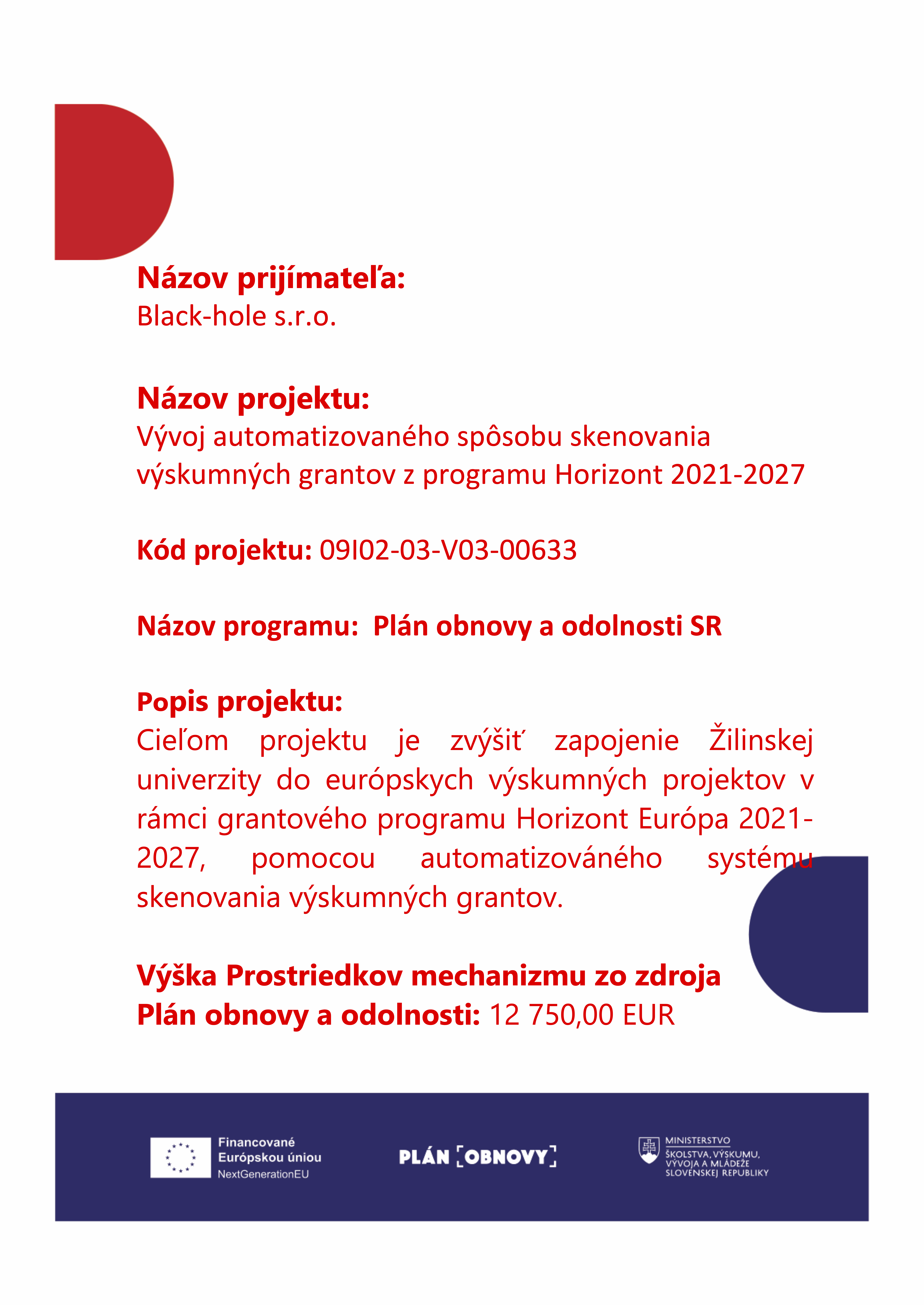 Plagát Black Hole POO